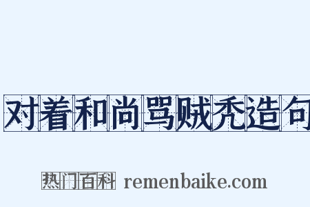 对着和尚骂贼秃造句是什么意思的图片